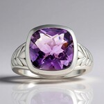 Anello in argento con Ametista (Pallanova)