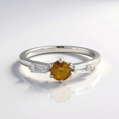 Set anelli in argento con Zircone Giallo e Topazio Bianco
