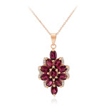 Collana in argento con Rodolite