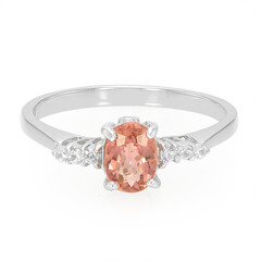 Zilveren ring met een roze koper toermalijn