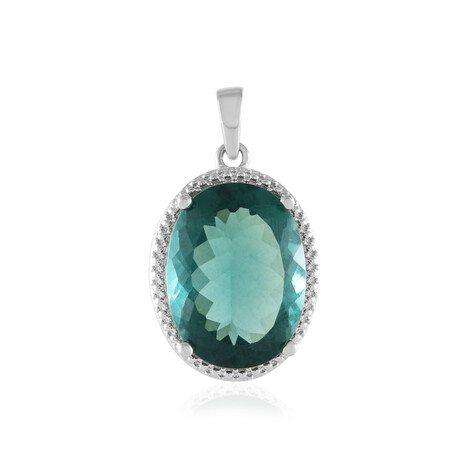 Green Fluorite Silver Pendant