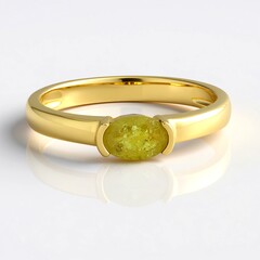 Anello in argento con Zaffiro Giallo del Madagascar