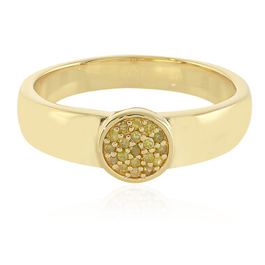 Gelber I Diamant-Silberring