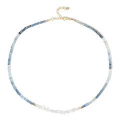 Collar en plata con Aguamarina Santa María (Riya)