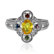 Anillo en plata con Zafiro amarillo