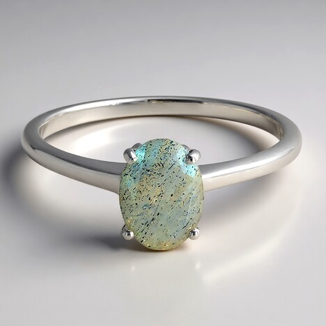 Anello in argento con Labradorite