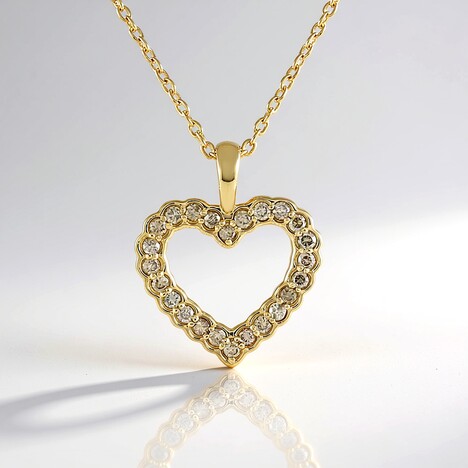 Collana in argento con Diamante Cioccolato I2