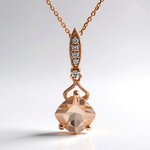 Collana in oro con Morganite AAA