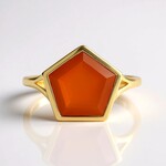 Anello in argento con Onice Rossa