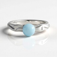 Brasilianischer Aquamarin-Silberring (de Melo Essence)