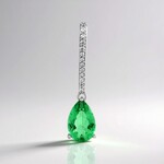 Ciondolo in argento con Quarzo Verde Smeraldo