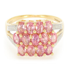 Anillo en oro con Zafiro Padparascha no calentado (AMAYANI)