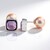 Orecchini in argento con Perla Ming Porpora (TPC)