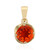 9K AAA Mexican Fire Opal Gold Pendant