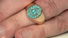 Anillo en plata con Apatita azul neón
