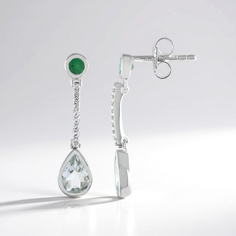 Orecchini in argento con Acquamarina Brasiliana