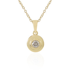 Zilveren halsketting met een I2 Bruine Diamant