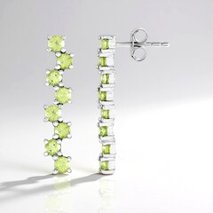 Orecchini in argento con Peridoto