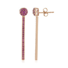 Zilveren oorbellen met rhodolieten (KM by Juwelo)