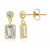 White Topaz Silver Earrings