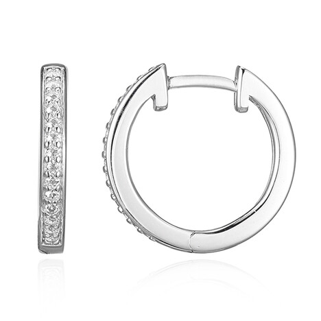 Orecchini in argento con Topazio Bianco