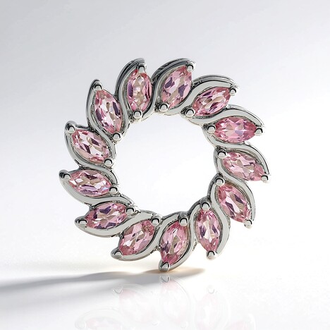 Pendentif en argent et Tourmaline rose du Nigéria