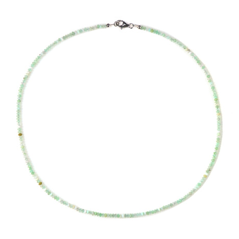 Chrysopras-Silberhalskette