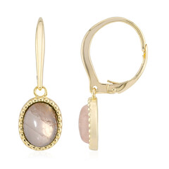 Pendientes en plata con Cuarzo rosa