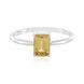 Zilveren ring met een Gele Zirkoon