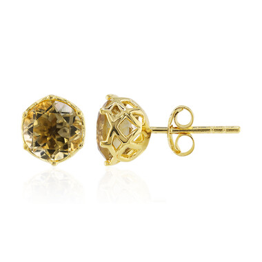 Boucles d'oreilles en argent et Citrine