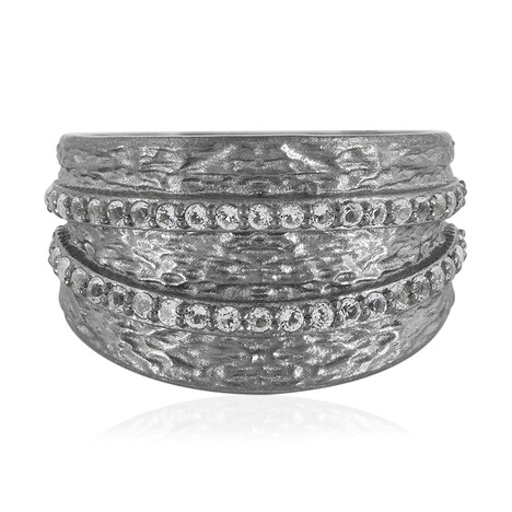 Anello in argento con Topazio Bianco