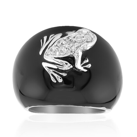 Zilveren ring met zirkonen