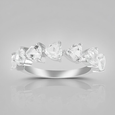 Anello in argento con Topazio Bianco