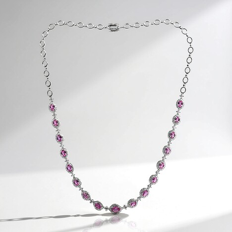 Collana in oro con Zaffiro Rosa (CIRARI)