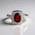 Anello in argento con Granato Mozambico