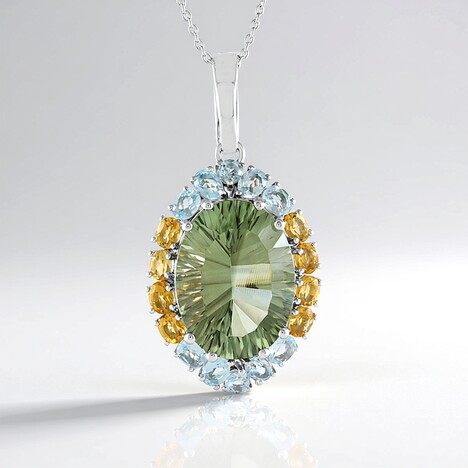 Collana in argento con Ametista Verde