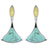 Boucles d'oreilles en argent et Turquoise