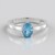 Bague en argent et Topaze bleu Suisse