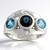 Anillo en plata con Topacio azul de Londres (Pallanova)