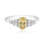 Anillo en plata con Berilo amarillo