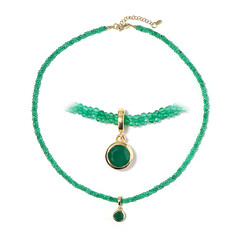 Collana in argento con Onice Verde
