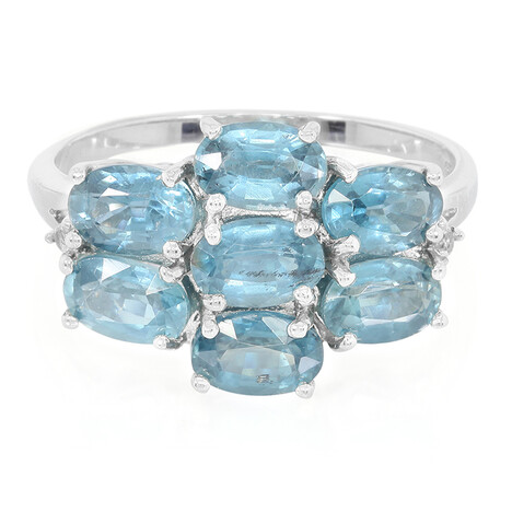 Pfauen-Kyanit-Silberring