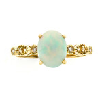 Anillo en oro con Ópalo Welo AAA