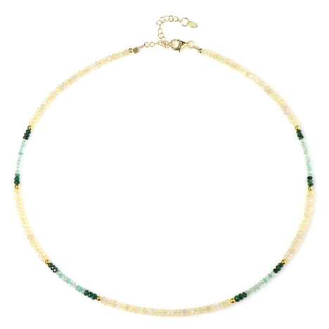 Edelstein-Silberhalskette