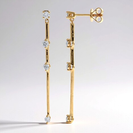Boucles d'oreilles en or et Diamant SI1 (H) (CIRARI)