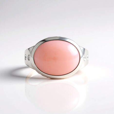 Anello in argento con Opale Rosa (de Melo)
