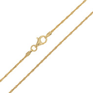 Silber-Criss-Cross-Kette - 4,449 g - 70 cm - vergoldet