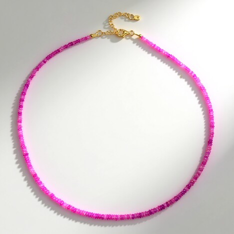 Collana in argento con Opale Rosa dell'Etiopia