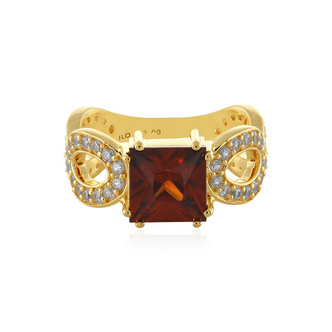Anello in argento con Zircone Cognac