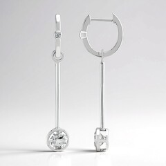 Orecchini in argento con Topazio Bianco